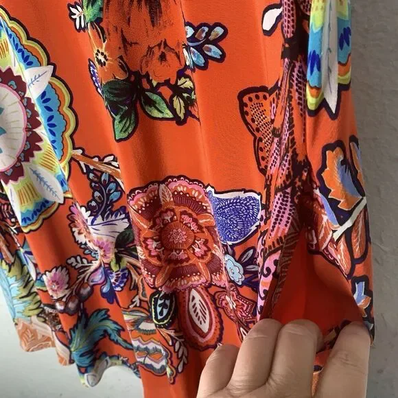 Anthropologie Maeve Larkhill 100% Silk Trapeze Dress Womens Size Small NWT $145 - Picture 9 of 15